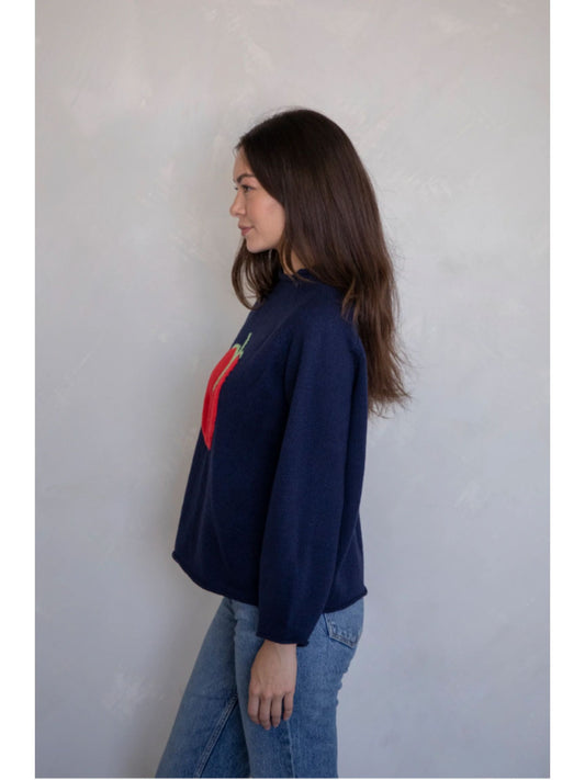 Navy Tomato Sweater