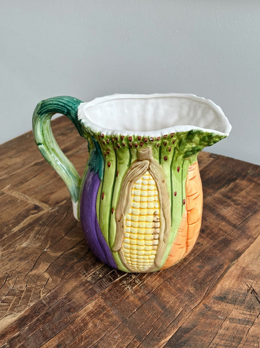Vintage Summer Veggie Pitcher