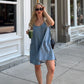 Side Pocket Sleeveless Denim Dress