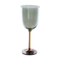 Iridescent Finish Stemmed Wine Glass