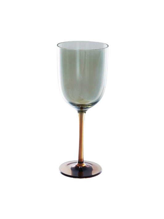 Iridescent Finish Stemmed Wine Glass
