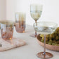Iridescent Finish Stemmed Wine Glass