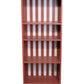 Red Bookshelf w/ Scalloped Base