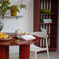 Red Bookshelf w/ Scalloped Base