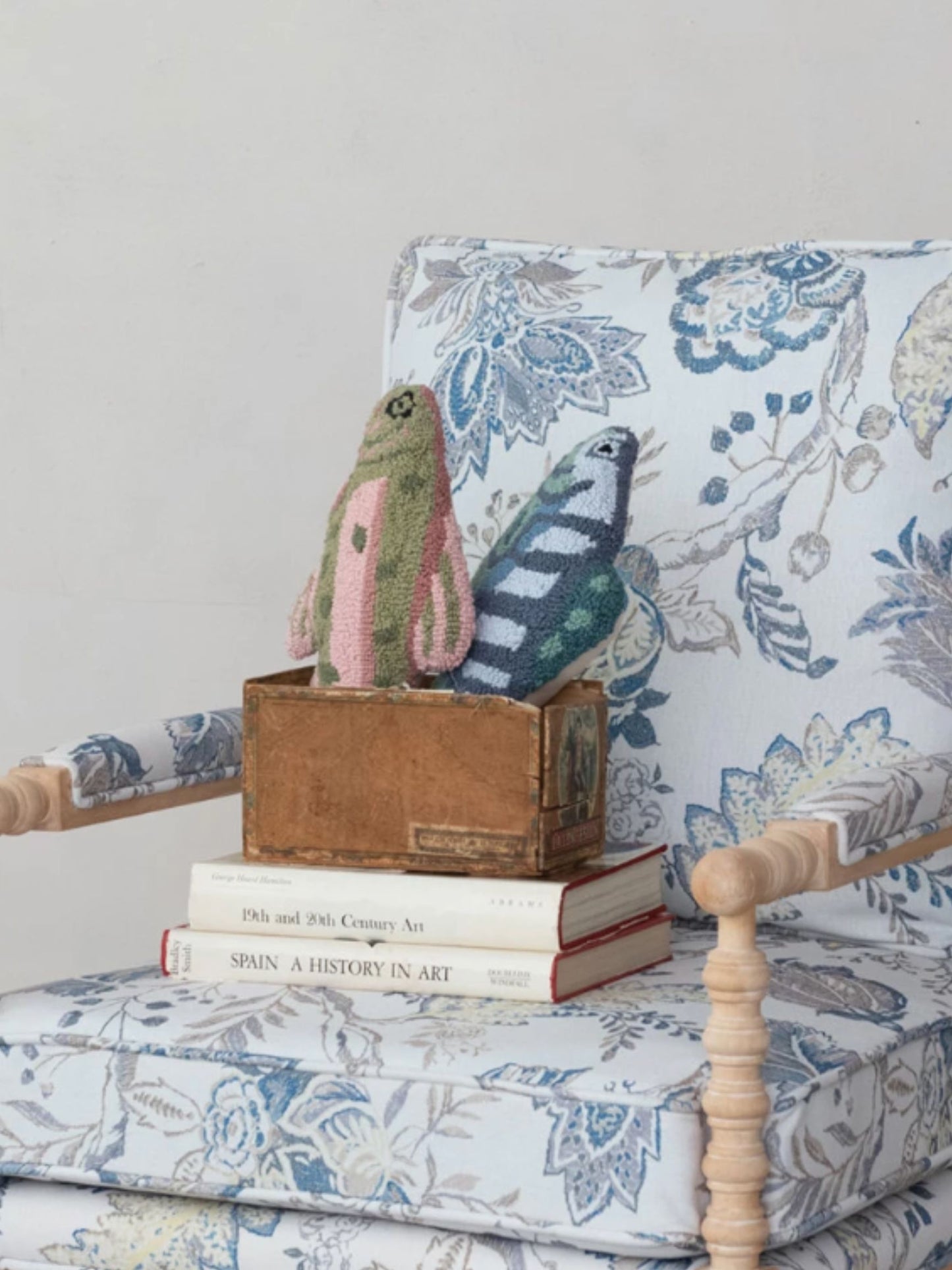 Woven Cotton Tufted Fish Shaped Pillow
