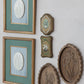 Wall Décor w/ Flowers in Vase, Antique Gold Finish & Multi Color