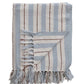 Woven Recycled Cotton Blend Striped Throw w/ Fringe