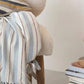 Woven Recycled Cotton Blend Striped Throw w/ Fringe