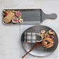 Stainless Steel Serving Tray w/ Handle, Brushed Pewter Finish