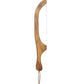 Wood Bread Bow Knife w/ Stainless Steel Blade & Faux Leather Tie