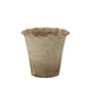 Terra-cotta Planter w/ Ruffled Edge, Distressed Finish - Pick Up Only