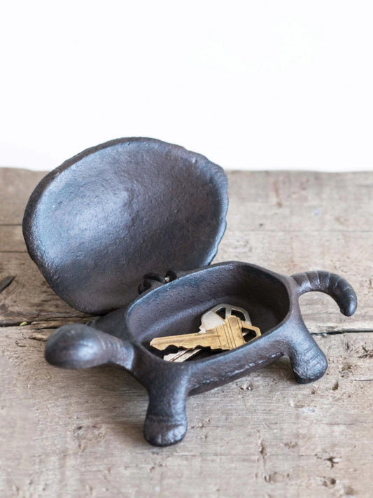 Decorative Cast Iron Turtle Key Box