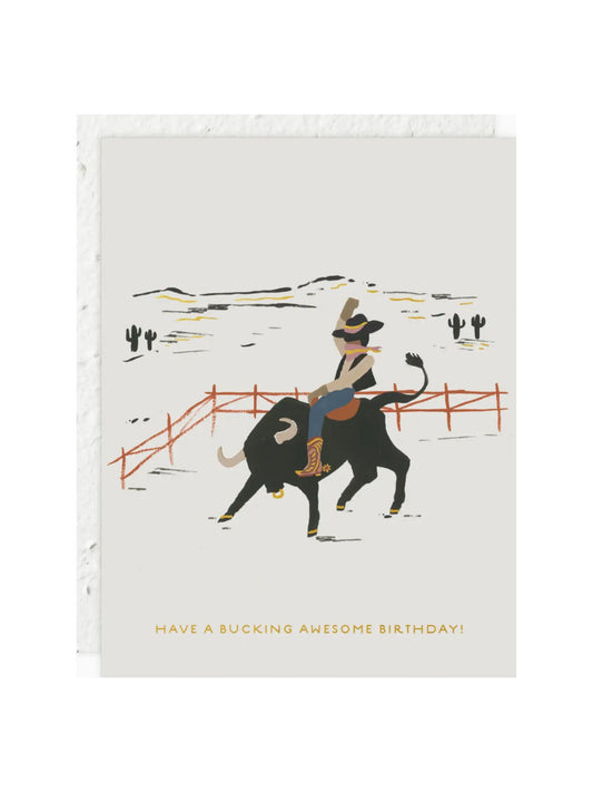 Bucking Awesome - Birthday Card