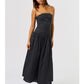 Bella Polka Dot Maxi Dress - Black