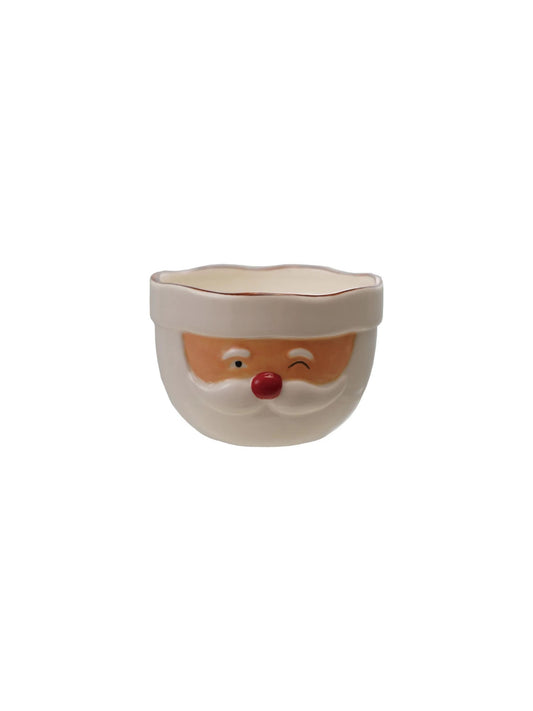 Stoneware Santa Head Shaped Mixing Bowl