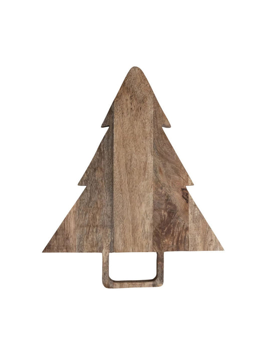 Mango Wood Tree Shaped Cheese/Cutting Board with Handle