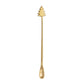 Brass Cocktail Spoon with Christmas Tree Handle