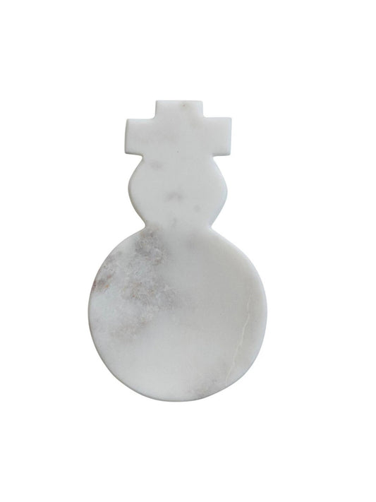 Marble Snowman Shaped Spoon Rest