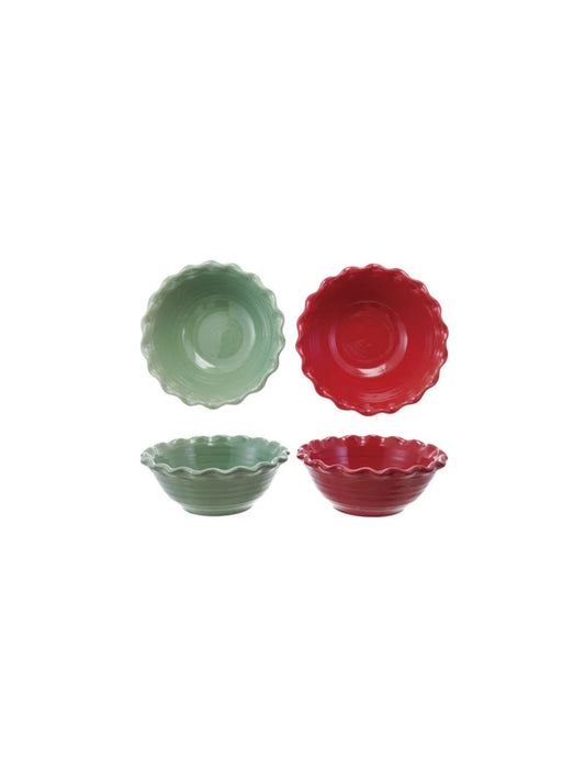 Stoneware Scalloped Bowl