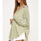 Malibu Gauze Top - Green Stripe