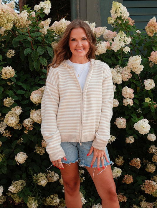 Latte Zipper Hoodie