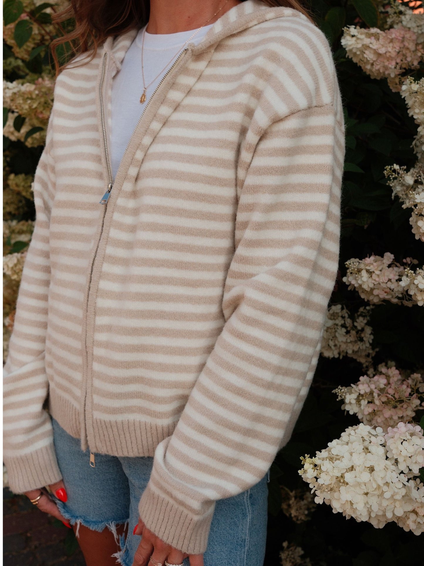 Latte Zipper Hoodie