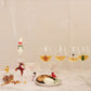 Stemmed Wine Glass with Holiday Figure