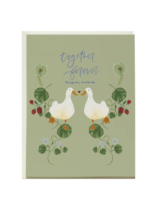 Lovebirds Wedding Card