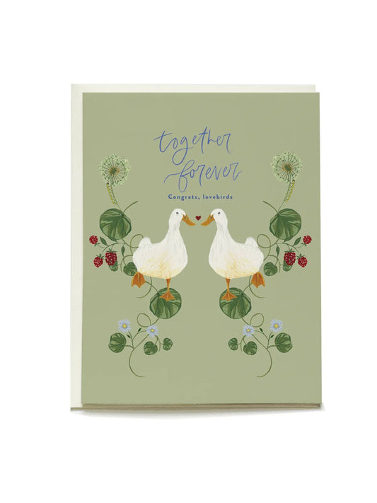 Lovebirds Wedding Greeting Card