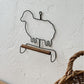 Vintage Metal Sheep Towel Rack