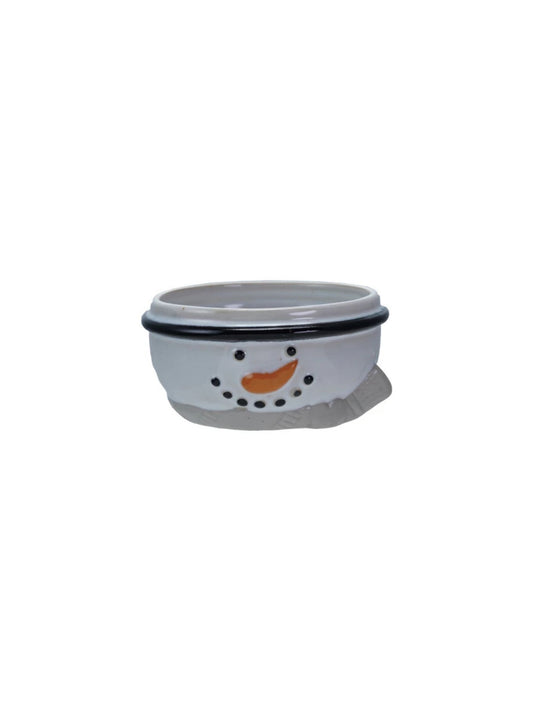 Stoneware Snowman Head Shaped Bowl