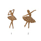 Metal Ballerina Ornament with Cut-Outs