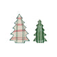 Hand-Painted Ceramic Tree Shaped Plates with Stripe Patterns