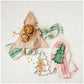 Hand-Painted Ceramic Tree Shaped Plates with Stripe Patterns