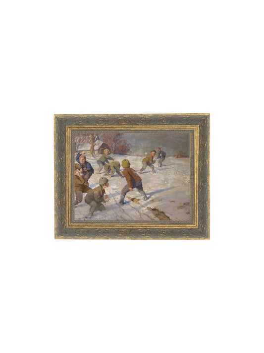 Snowball Fight Framed Picture