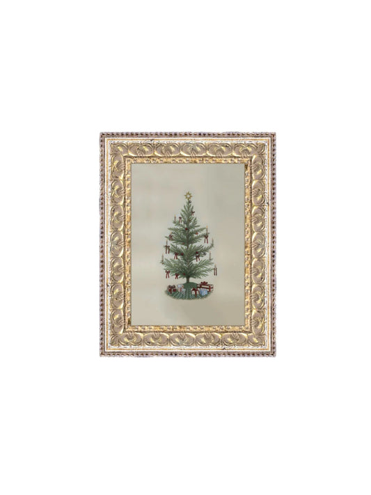 Vintage Tree With Bows Framed Picture 5x7