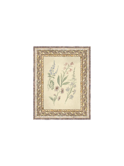 Pink & Blue Wildflowers Framed Picture