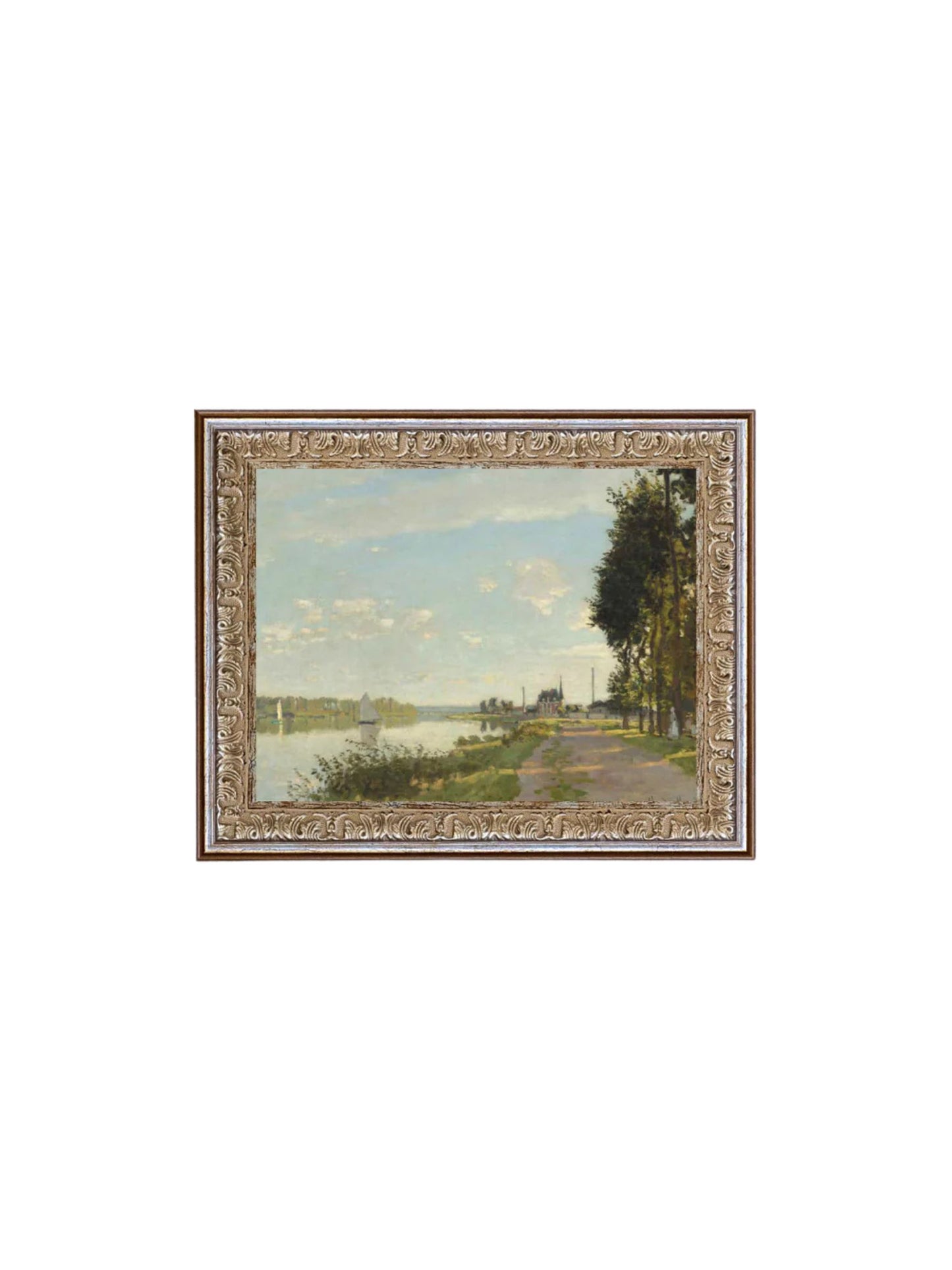 Riverside Walk At Argenteuil Framed Picture 10x8