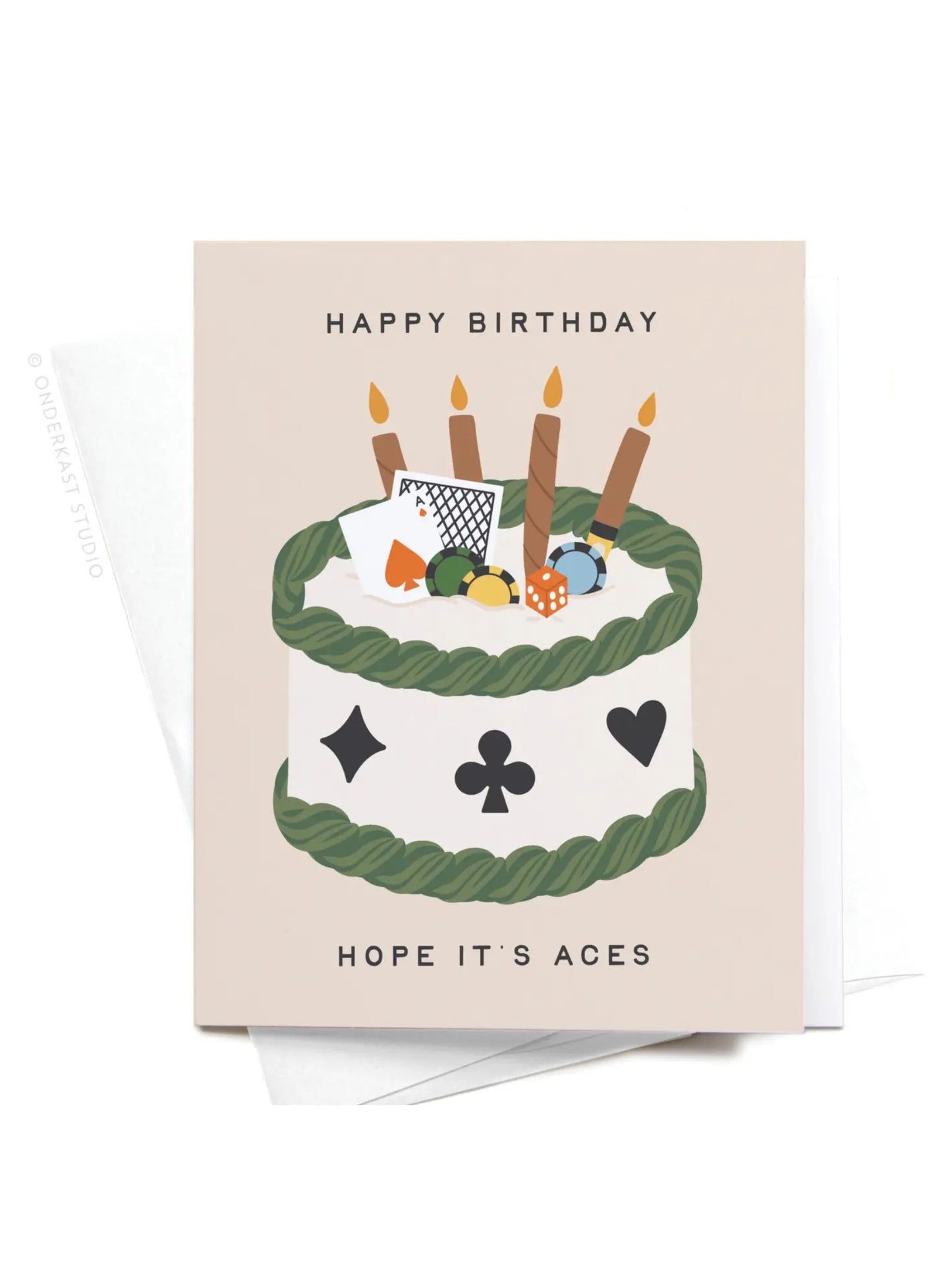 Aces Poker Birthday Greeting Card