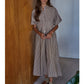 Woven Cotton Gingham Button Down Maxi
