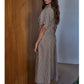 Woven Cotton Gingham Button Down Maxi