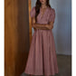Woven Cotton Gingham Print Button-Down Dress