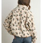 Floral Print Fluffy Fleece Jacket