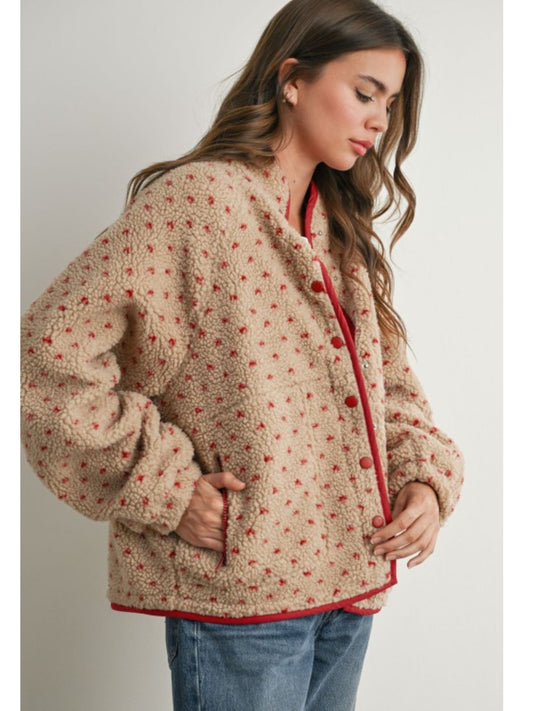 High Pile Fleece Puffer Jacket