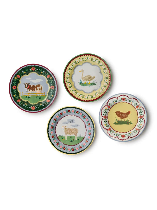 Home Sweet Home Porcelain Dessert Plate Set Of 4