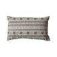 Cotton Embroidered Lumbar Pillow w/ Chambray Back