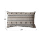 Cotton Embroidered Lumbar Pillow w/ Chambray Back