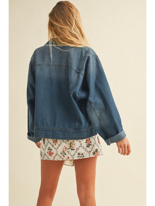 Blanket Stitch Denim Jacket