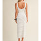 Textured Diagonal Lace Sleeveless Dress