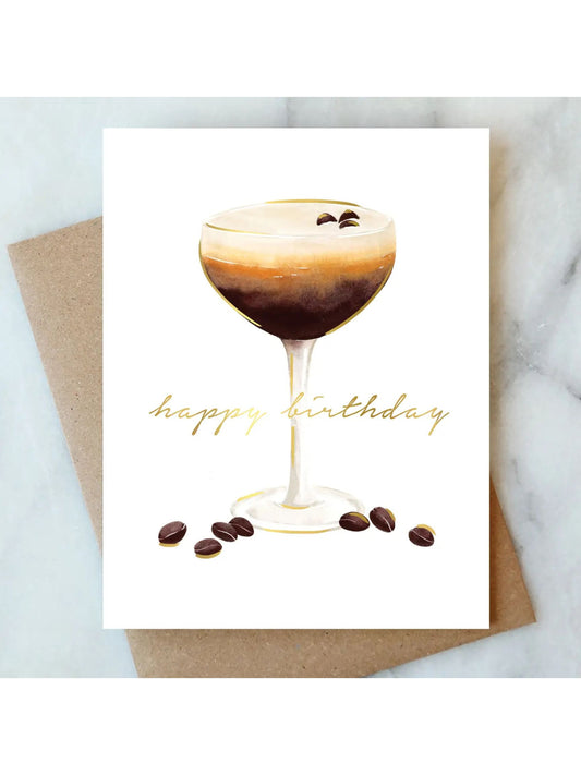 Espresso Martini Birthday Greeting Card